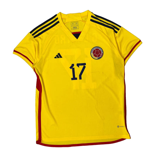 Vintage Colombia National Team Adidas 2022-23 Away Football Shirt - XL Yellow Polyester
