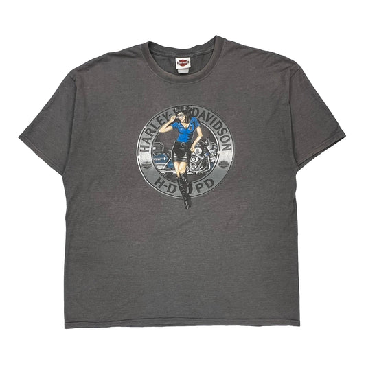 Space Coast Harley Davidson T-Shirt - XL Grey Cotton
