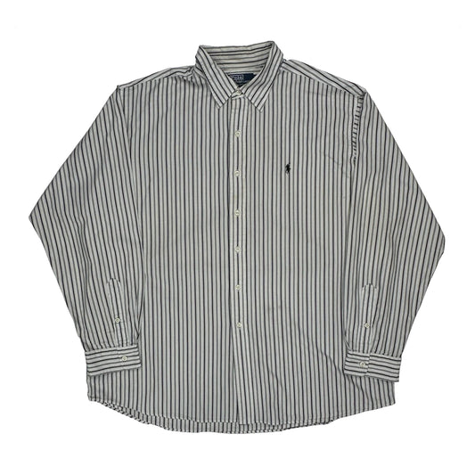 Polo By Ralph Lauren Striped Shirt - 2XL White Cotton