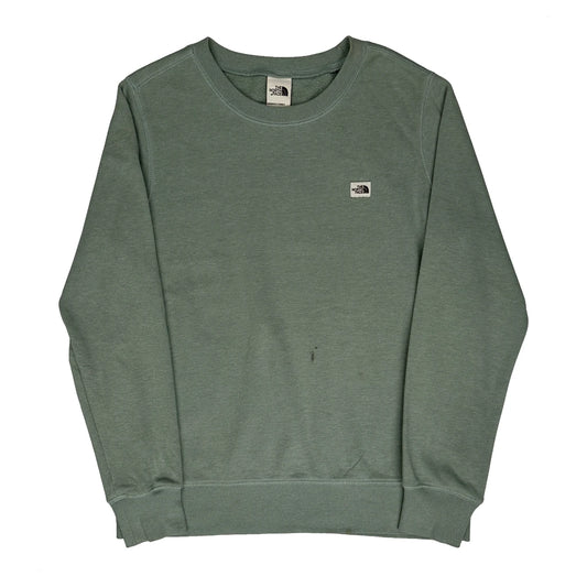 The North Face Sweatshirt - Medium Green Cotton Blend