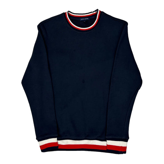 Tommy Hilfiger Striped Jumper - Medium Navy Cotton