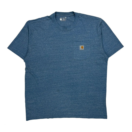 Carhartt T-Shirt - Large Blue Cotton