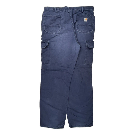 Carhartt Cargo Trousers - 38W 30L Blue Cotton