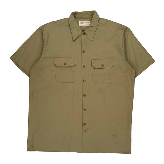 Dickies Short Sleeve Shirt - XL Khaki Cotton