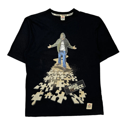 The Road To Piece Ecko Unltd Graphic T-Shirt - Large Black Cotton