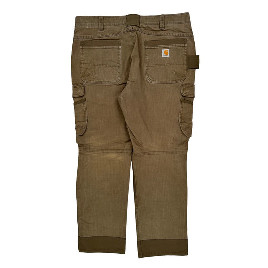 Carhartt Double Knee Cargo Trousers - 38W 30L Brown Cotton