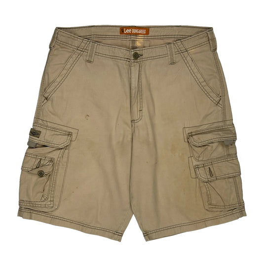 Lee Cargo Shorts - 34W 10L Beige Cotton