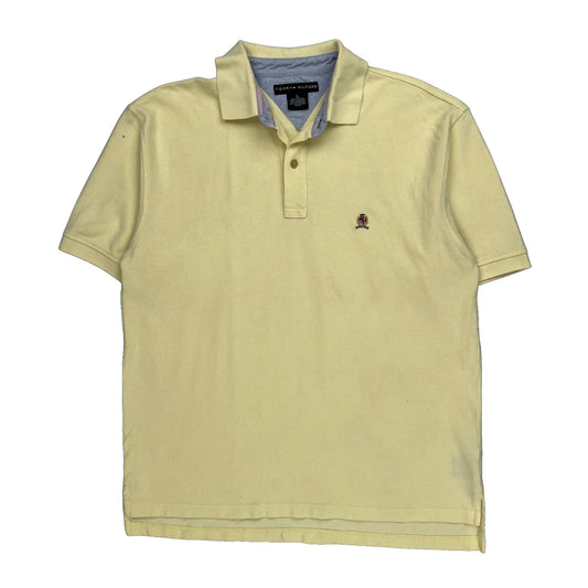 Tommy Hilfiger Polo Shirt - Large Yellow Cotton