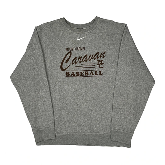 Mount Carmel Baseball Nike College Sweatshirt - Large Grey Cotton Blend