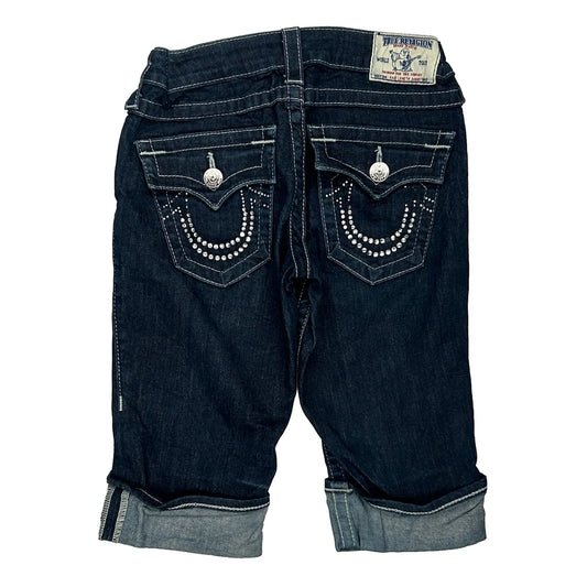 True Religion Studded Jeans - 25W UK 4 Dark Wash Denim
