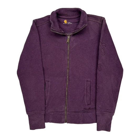 Carhartt Zip Up - Small Purple Cotton Blend