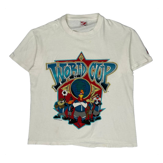 Looney Tunes World Cup Looney Tunes Graphic T-Shirt - XL White Cotton