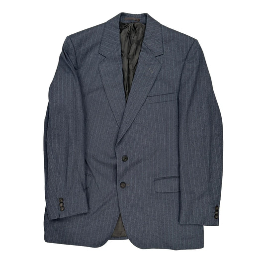 Aquascutum Pinstripe Blazer - Large Blue Viscose