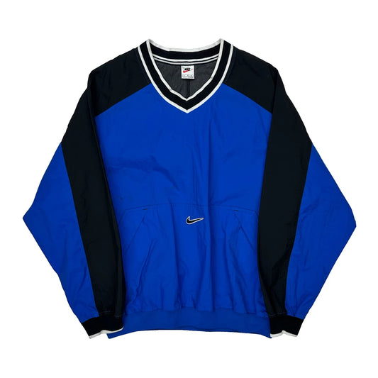 Vintage Nike Windbreaker - Large Blue Polyester