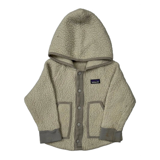 Age 3 Patagonia Hoodie - XS Cream Polyester