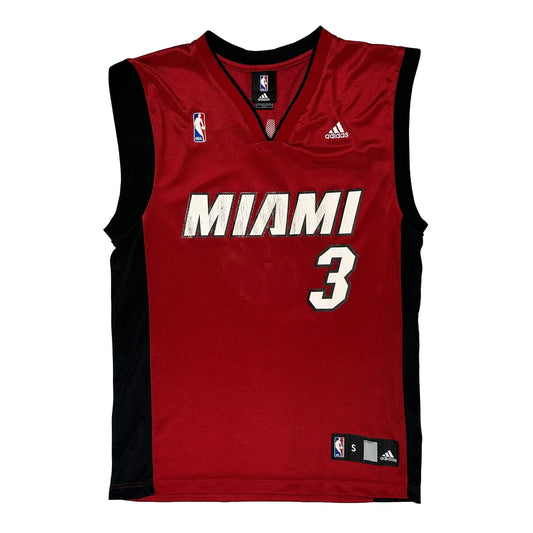 Miami Heat Adidas Dwayne Wade Nba Jersey - Small Red Polyester