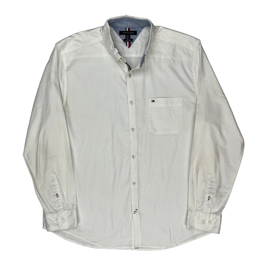 Tommy Hilfiger Slim Fit Shirt - XL White Cotton