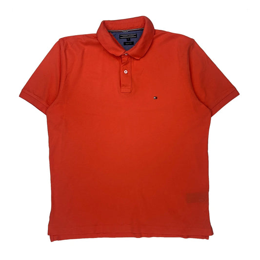 Tommy Hilfiger Polo Shirt - XL Red Cotton