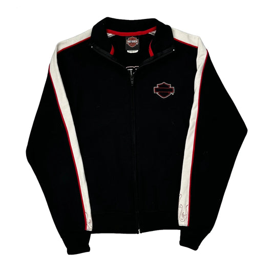 Vintage Mile High Harley Davidson Aurora, Co Harley Davidson Track Jacket - Small Black Polyester