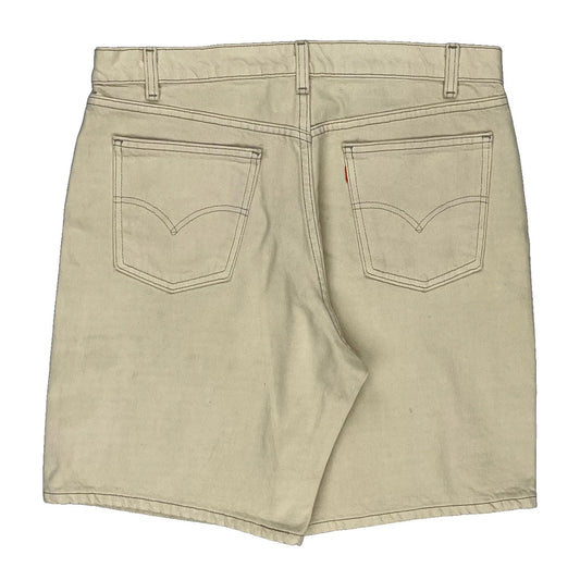 Vintage Levis Denim Shorts - 35W 8L Beige Denim