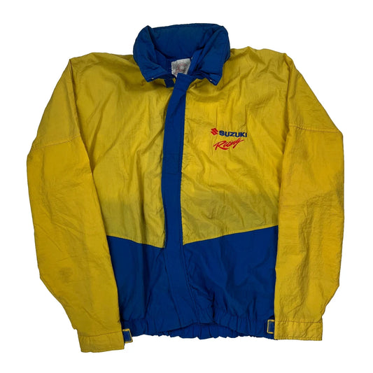 Suzuki Racing Unbranded Graphic Windbreaker - XL Blue Nylon