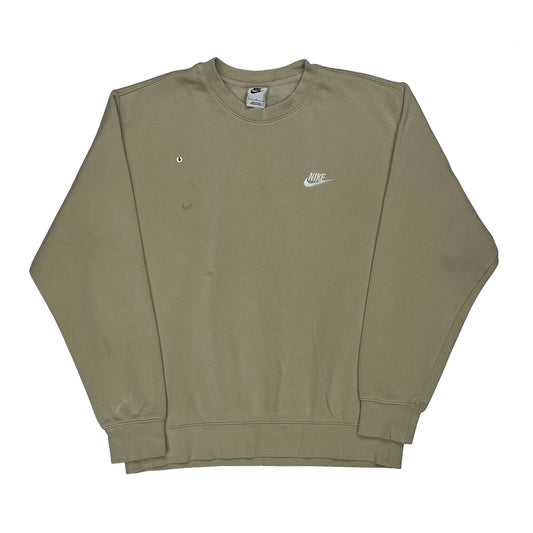 Nike Sweatshirt - Large Beige Cotton