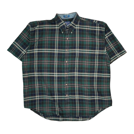 Vintage Pendleton Checked Short Sleeve Shirt - XL Multicoloured Cotton