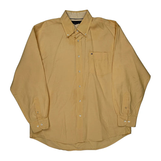 Tommy Hilfiger Shirt - Large Yellow Cotton