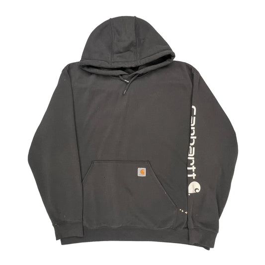 Carhartt Spellout Hoodie - XL Black Cotton