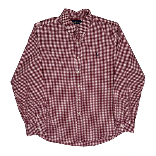 Ralph Lauren Checked Shirt - XL Red Cotton