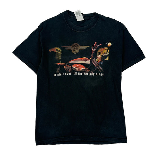 Harley Davidson Graphic T-Shirt - Medium Black Cotton