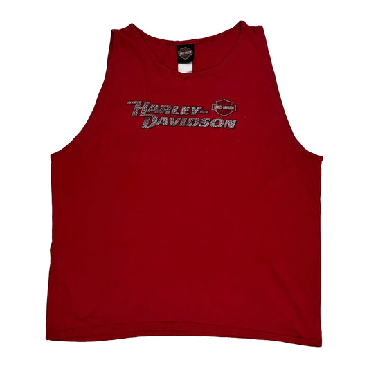 Harley Davidson Graphic Vest - 2XL Red Cotton