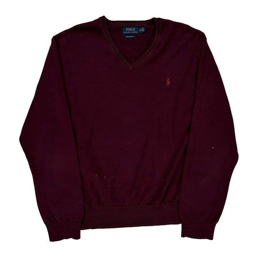 Polo By Ralph Lauren Sweatshirt - XL Burgundy Cotton