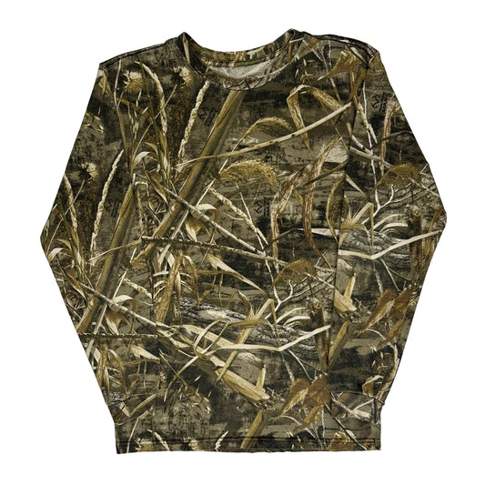Unbranded Camo Long Sleeve T-Shirt - Medium Green Cotton Blend