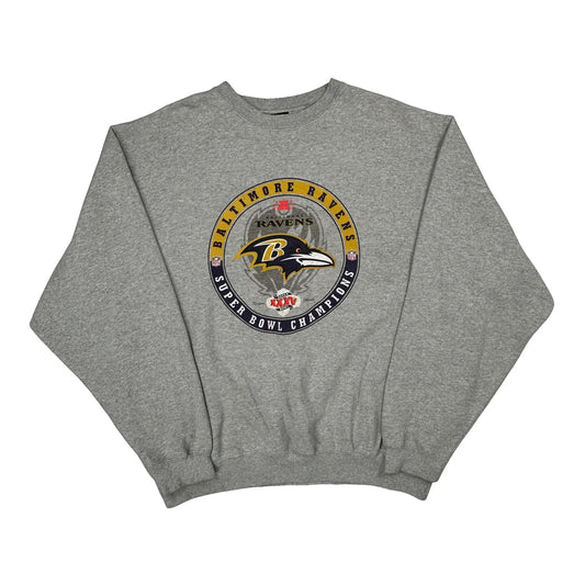 Baltimore Ravens Nike Football Sweatshirt - 2XL Grey Cotton