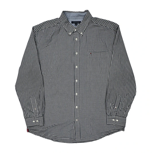Tommy Hilfiger Checked Shirt - 2XL Black & White Cotton