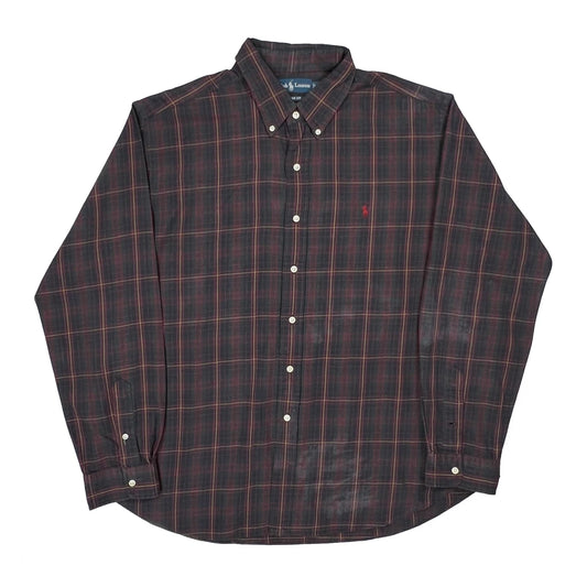 Ralph Lauren Checked Shirt - 2XL Burgundy Cotton