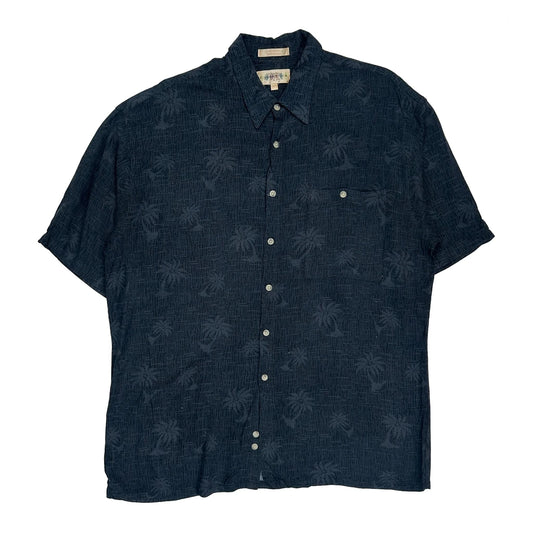 Campia Hawaiian Shirt - Large Blue Viscose