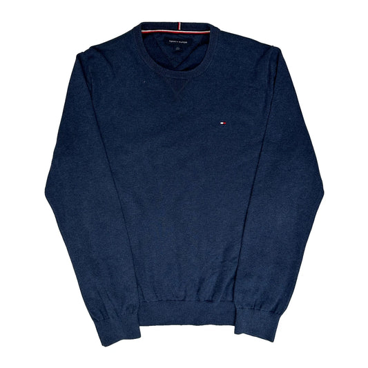 Tommy Hilfiger Jumper - Large Navy Cotton Blend