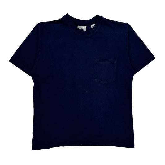 Vintage Lee Sport T-Shirt - Large Navy Cotton