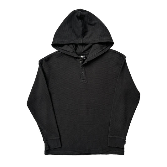 Quiksilver Hoodie - Medium Black Cotton