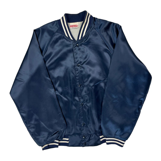 Made In USA Hartwell Varsity Jacket - Large Blue Polyester