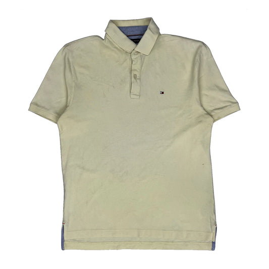 Tommy Hilfiger Polo Shirt - Medium Cream Cotton