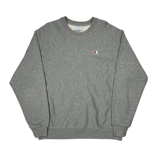Reverse Weave Champion Sweatshirt - Large Grey Cotton