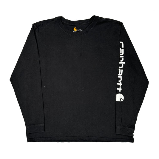 Carhartt Long Sleeve T-Shirt - XL Black Cotton