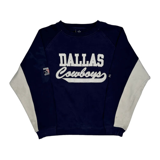 Dallas Cowboys Nfl Football Sweatshirt - Medium Navy Cotton