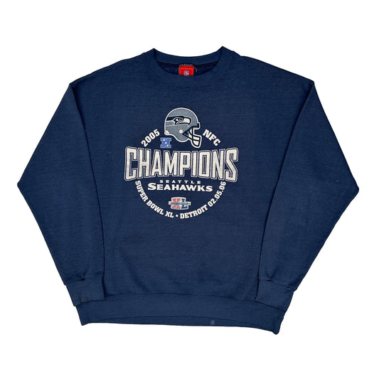 Seattle Seahawks Nfl Football Sweatshirt - XL Blue Cotton