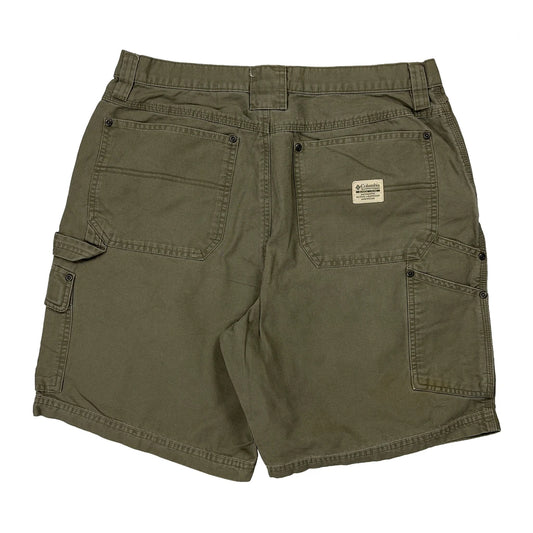 Columbia Cargo Shorts - 33W 9L Khaki Cotton