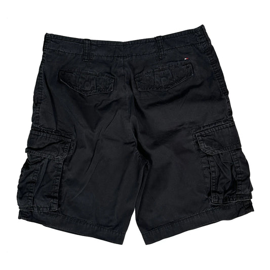 Tommy Hilfiger Cargo Shorts - 36W 11L Black Cotton