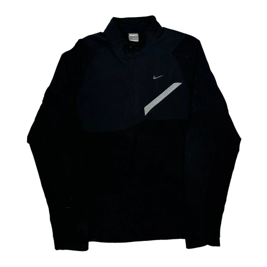 Vintage Nike Fit Therma Nike Fleece - Large Black Polyester